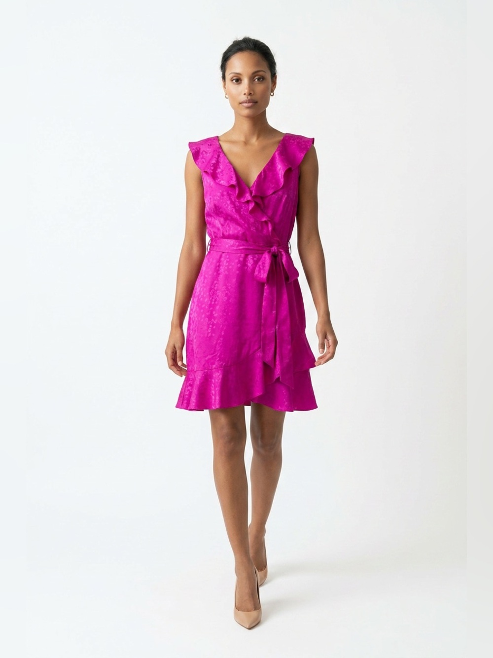 DKNY flounced and ruffled dress